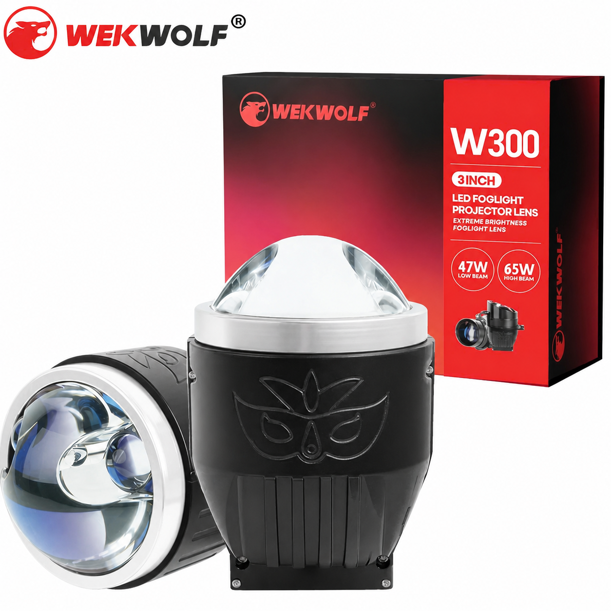 Đèn Bi Gầm LED Wekwolf W300 Dual Laser Ô Tô Chính Hãng – Siêu Sáng, Chiếu Xa Cực Tốt, Phá Sương, Bảo Hành 24 Tháng