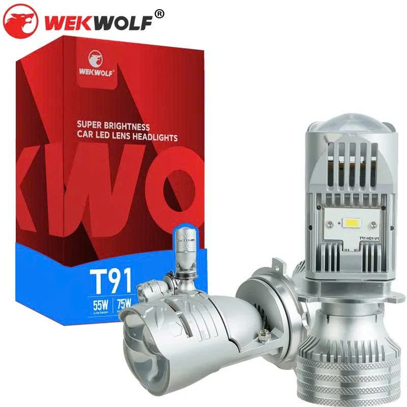 Đèn Bi Cầu Mini LED Wekwolf T91 Pro Ô Tô Chính Hãng – Ánh Sáng Mạnh, Cos Pha Chuẩn, Bảo Hành 24 Tháng