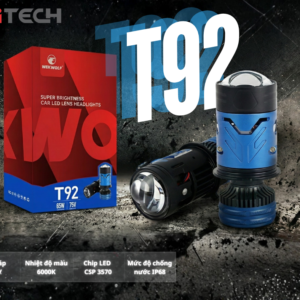 Đèn Bi Cầu Mini Wekwolf T92 Pro – Đèn Led Tăng Sáng Chống Chói Cho Ô Tô, Xe Máy